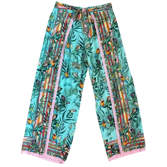 Johnny Was Taina Split Leg‎ Nature Printed Pants Size Medium - Picture 2 of 12